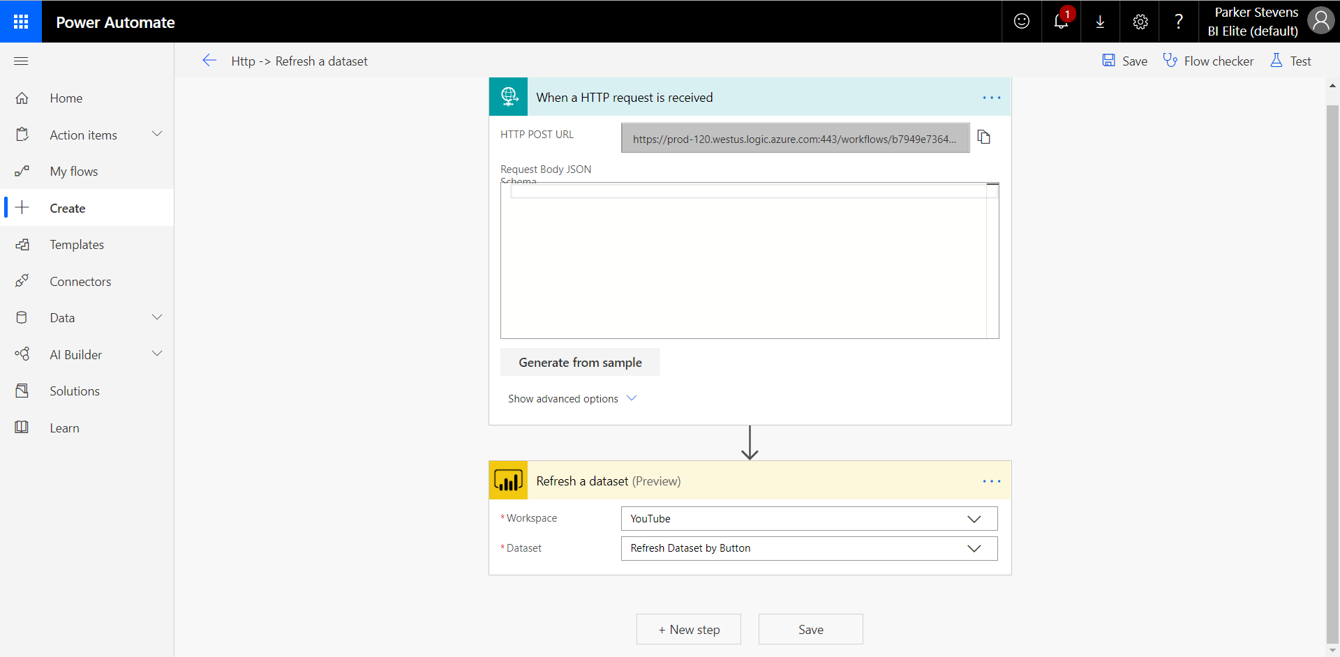 Refreshing a Power BI Dataset by Button Click with Power Automate - BI Elite